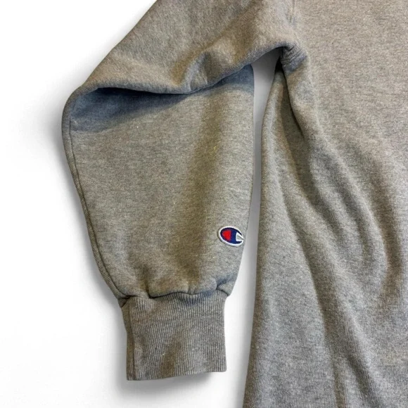 VTG Champion Ohio State University Sweatshirt Large Gray Distressed Spellout - Picture 4 of 8